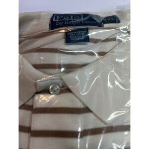 Polo by Ralph Lauren Brown Striped Short Sleeve Polo Shirt - XXL